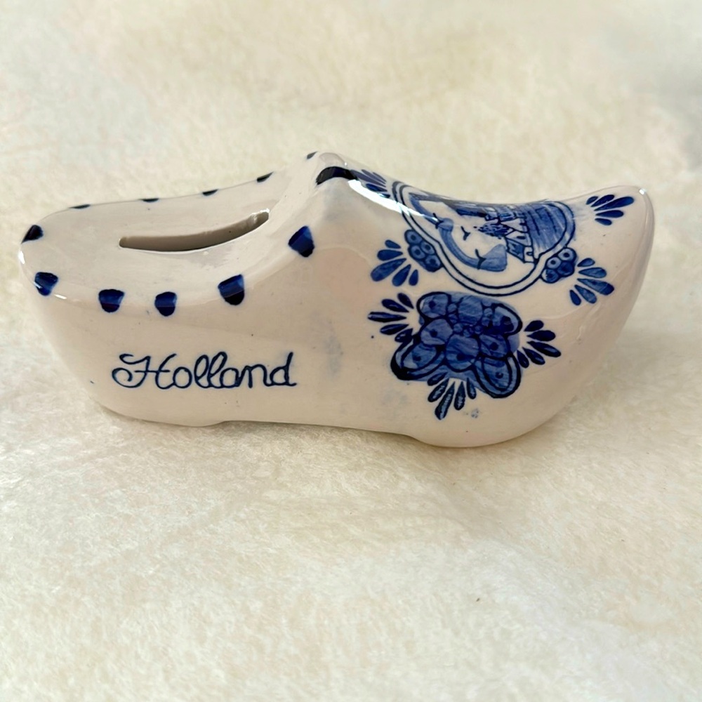 Delft Holland Shoe Money Piggy Bank